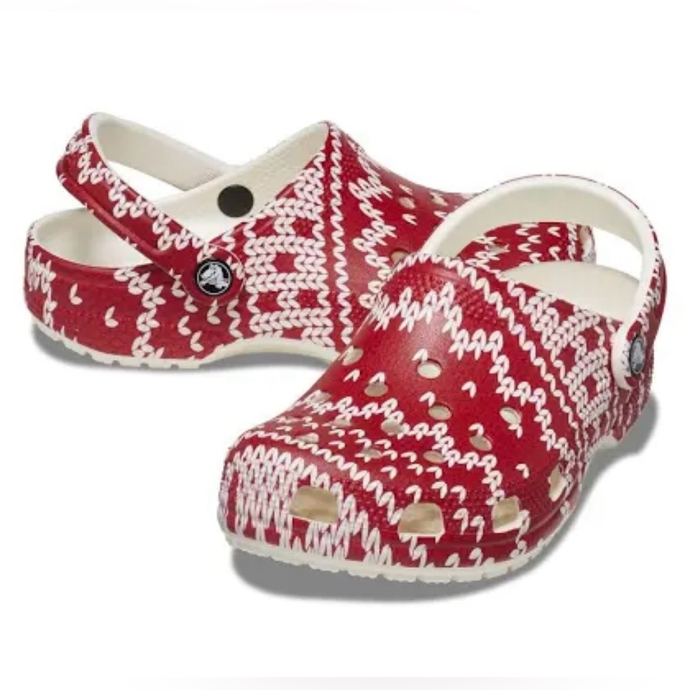 CROCS Classic Holiday Sweater Clog #209237-90H - Sz. M10/W12 - NWT